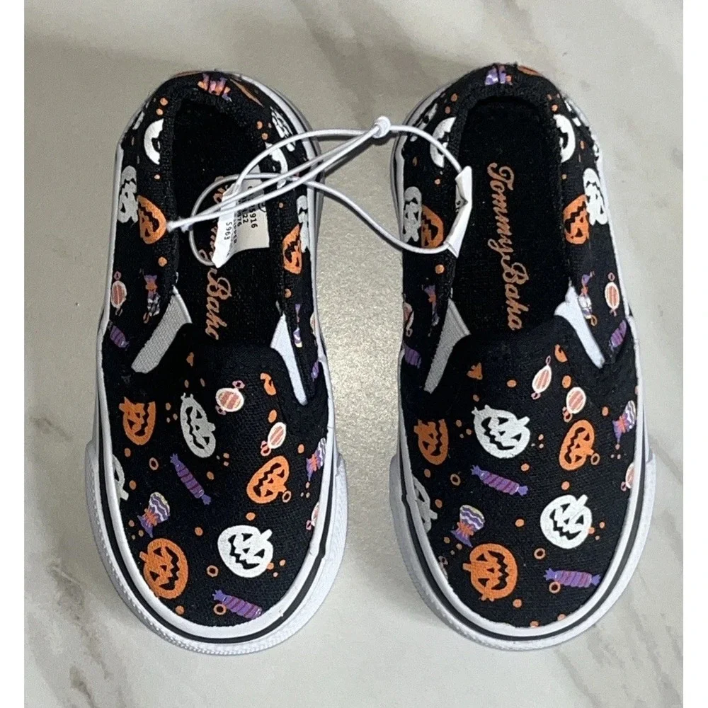 Tommy‎ Bahama Toddler 5 Slip-On Shoes Pumpkins Candy Halloween Glow in the Dark